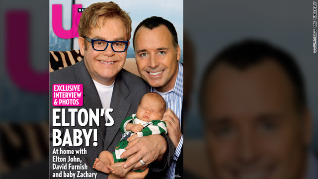 Sir elton hercules john ch kt cbe (born reginald kenneth dwight; Elton John Shows Off Baby Zachary The Marquee Blog Cnn Com Blogs