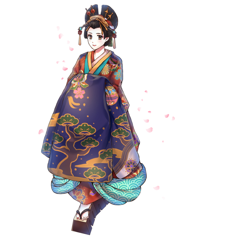ベスト イラスト 花魁 Free Illustration Material