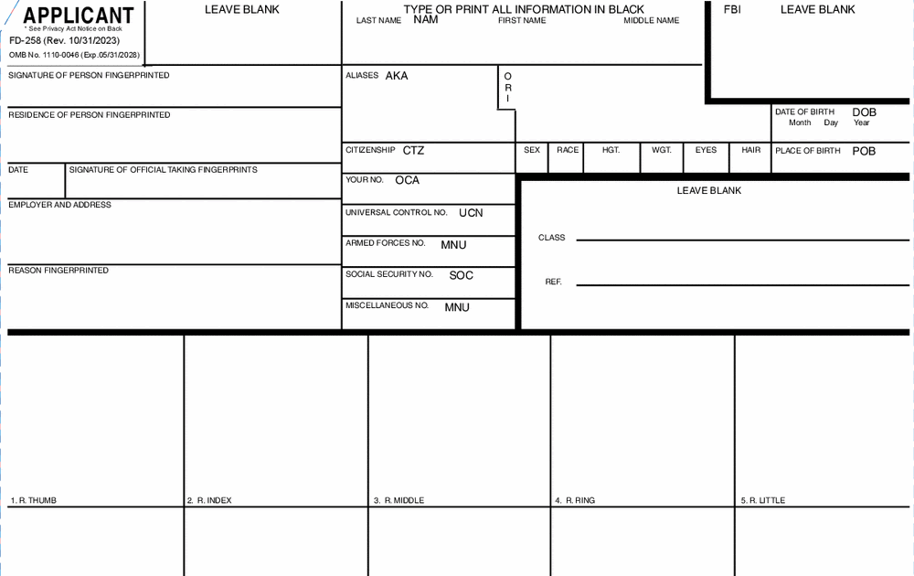 Fbi Format : FBI Background Check Translation | SES ...