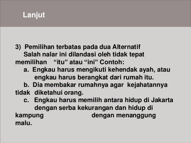 Contoh Salah Nalar Generalisasi Terlalu Luas - Top 10 Work 