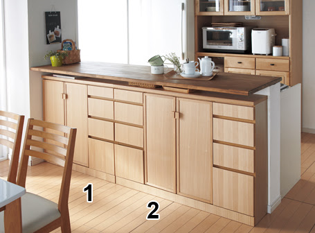 キッチン カウンター 上 収納 ニトリ Kitchin
