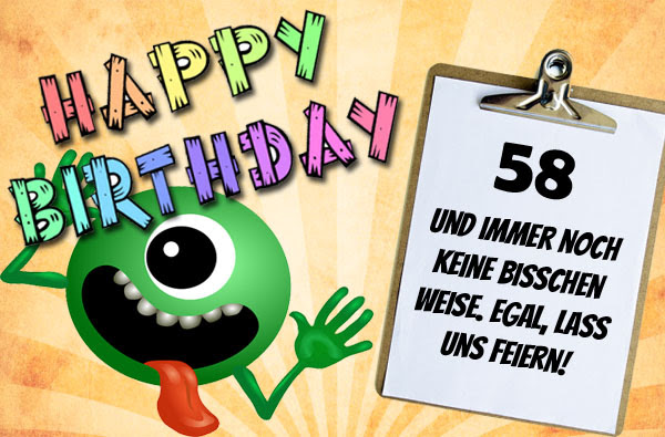 Oct 28, 2019 · wenn sie einen fehler in der arbeitsbescheinigung finden, ist es möglich, diesen nachträglich zu korrigieren. 58 Geburtstag Gluckwunsche Und Spruche