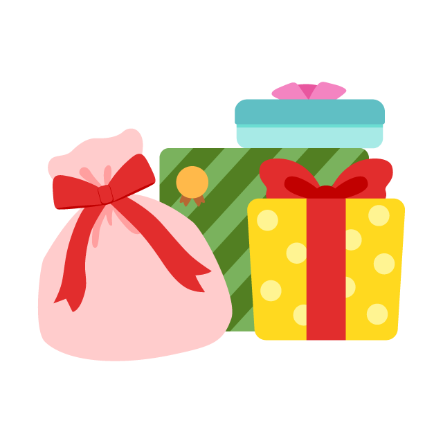 最高の動物画像 最新クリスマス プレゼント イラスト かわいい
