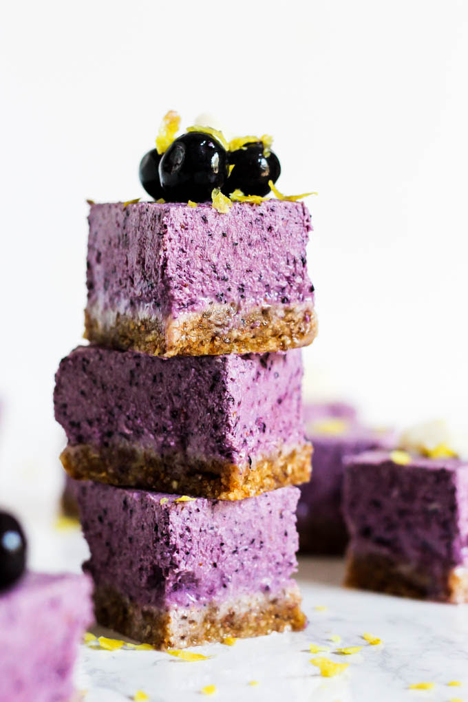 But the berry isn't just ideal for elevating your physical features. No Bake Lemon Blueberry Cheesecake Bars Vegan Gluten Free Emilie Eats