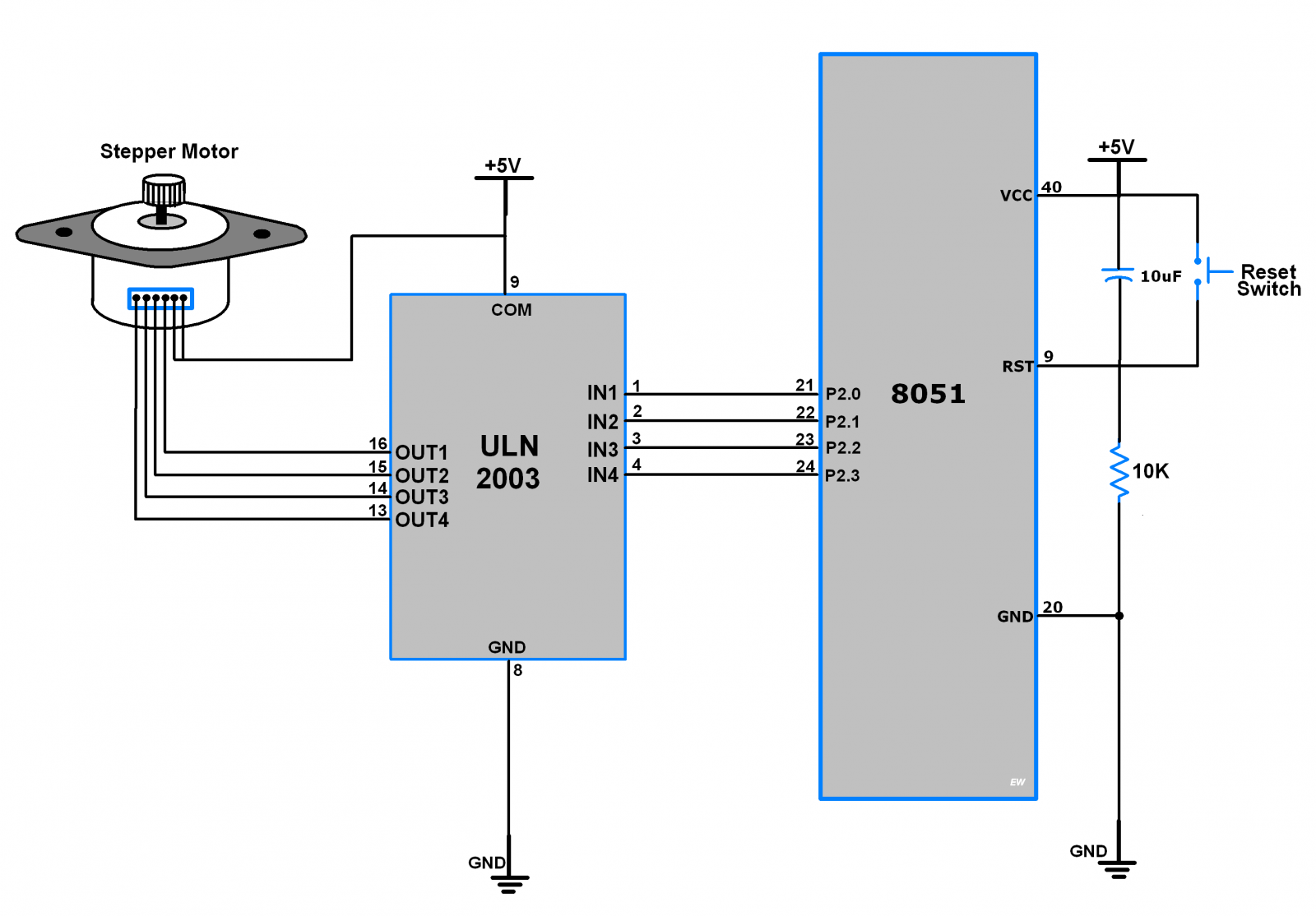 Giao diện động cơ bước với 8051