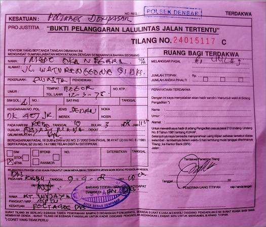Contoh Surat Kuasa Sidang Tilang - Contoh Bow