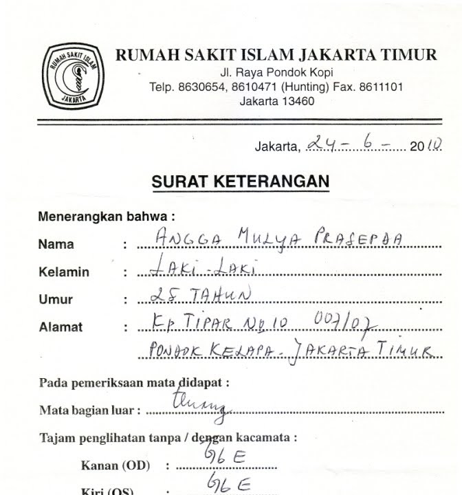 Contoh Surat Keterangan Sehat Dari Dokter Gigi Berbagi Contoh Surat