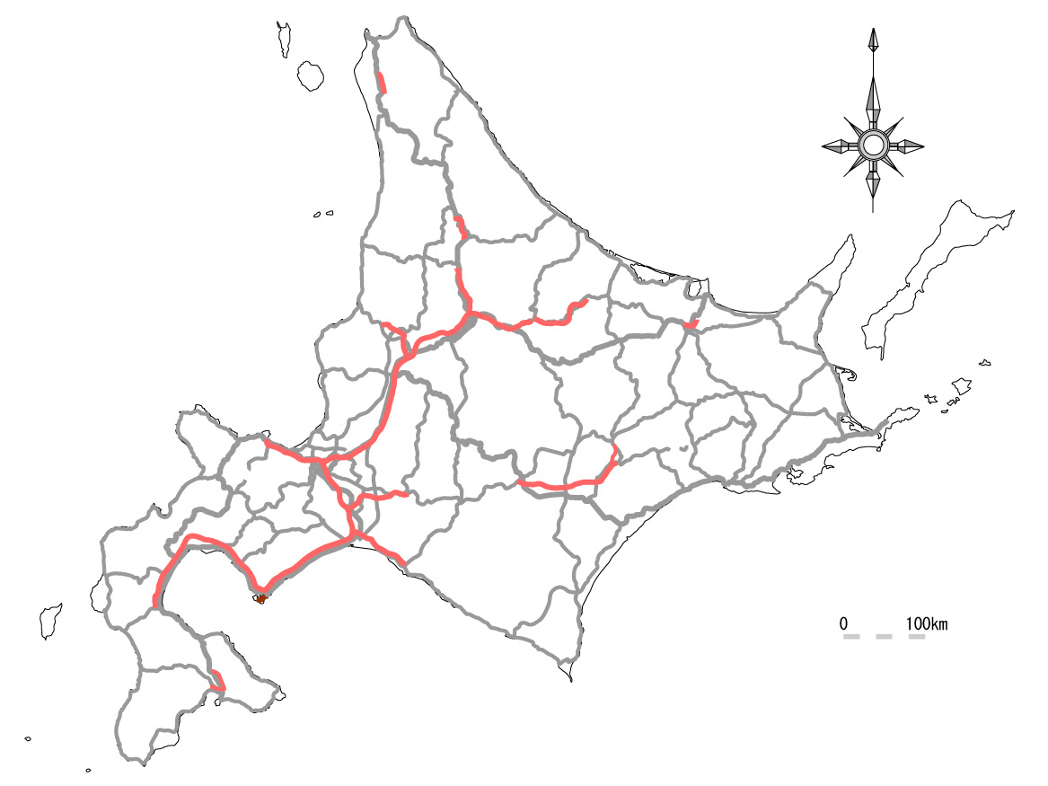 Ngagolak 白地図 北海道 地図