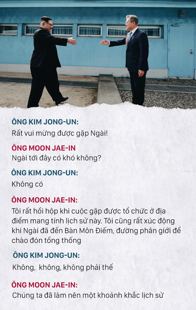 Những đoạn đối thoại thú vị giữa 2 ông Kim Jong-un và Moon Jae-in ở thượng đỉnh liên Triều - Ảnh 1.