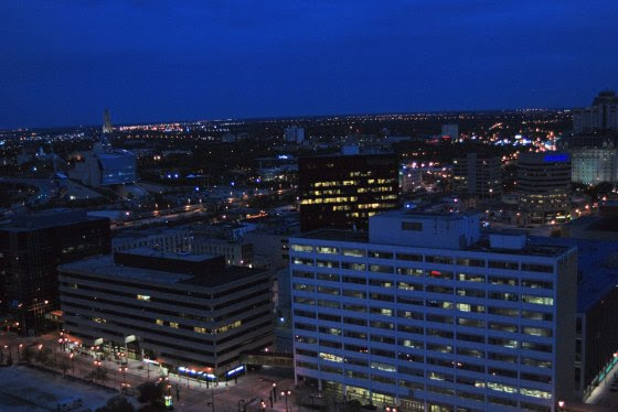 All lit up - Winnipeg view from the Radisson Hotel