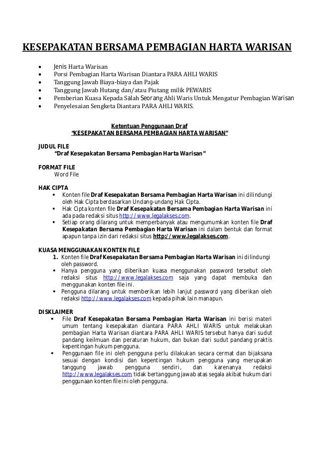 Contoh Surat Kuasa Gugatan Harta Bersama - Hontoh
