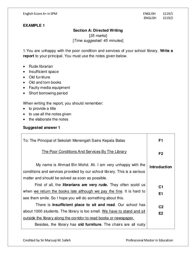 Soalan English Paper 1 Spm - Selangor j