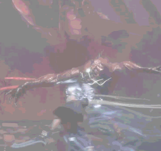 Fast-moving gif consisting of scenes from Devil May Cry 5.