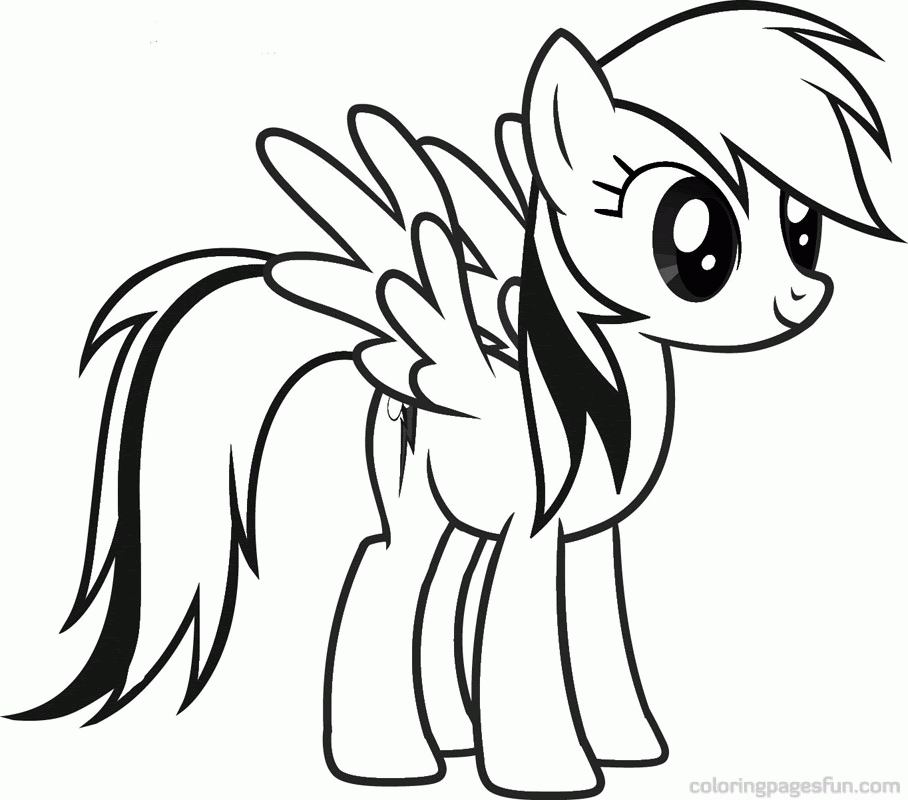 Mewarnai Kuda Poni Rainbow Dash