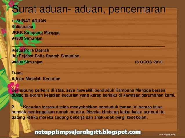 Surat Kiriman Tidak Rasmi Pmr - Contoh Adat