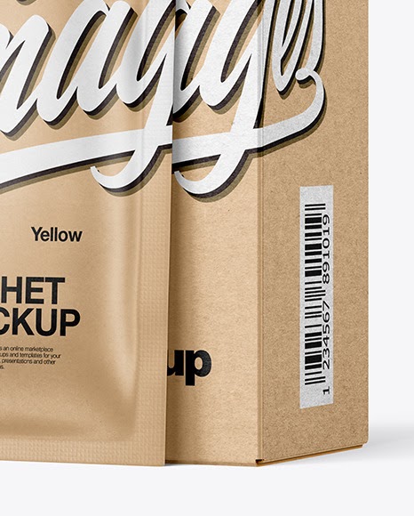 Download Download Kraft Paper Sachet Mockup Yellowimages - Kraft Paper Box With Kraft Sachet Mockup In ...