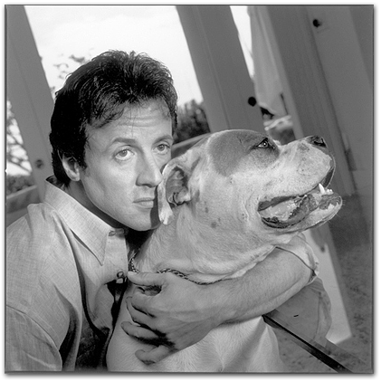  Sylvester Stallone and his Dog