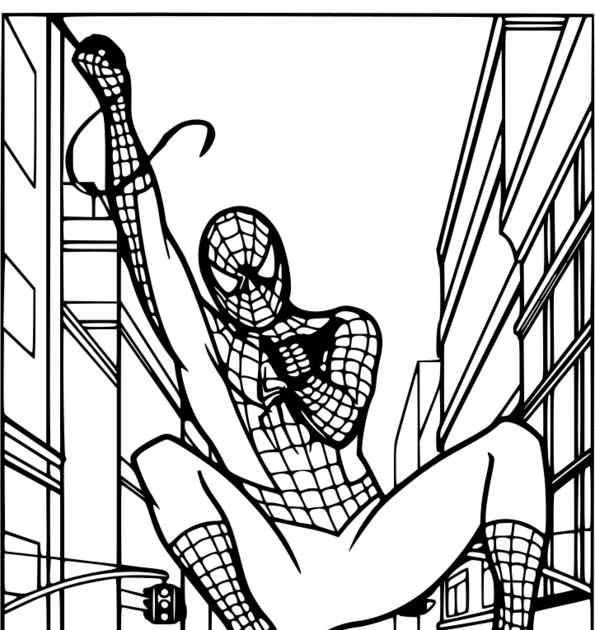 dessin à imprimer Dessin Spiderman Voiture Imprimer