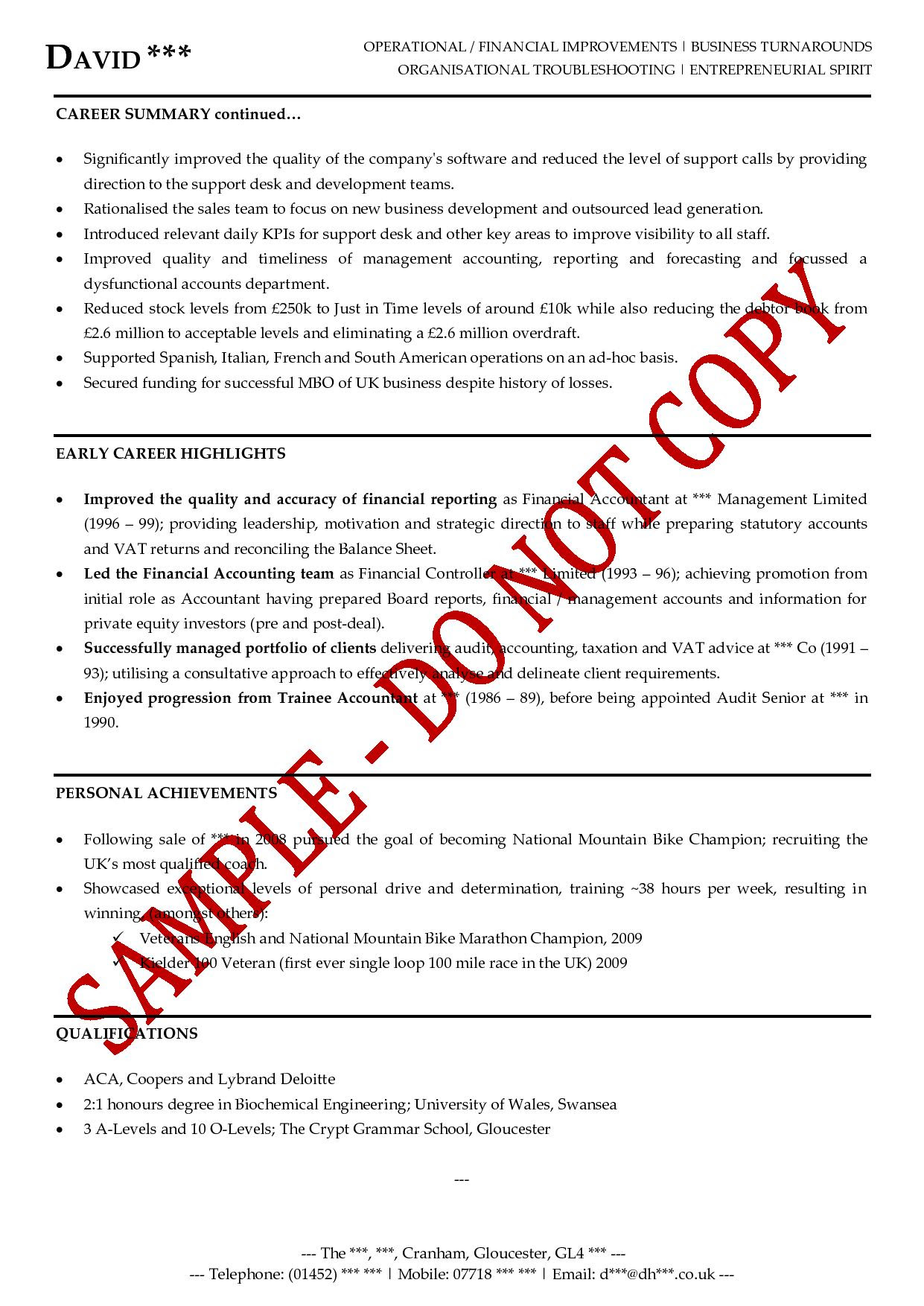 Curriculum Vitae: Curriculum Vitae Examples Executive