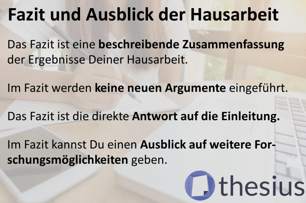 Und schreibt man bei der vwa auch so kleine überschriften im text oder kann man diese kleinen. Der Schluss Der Hausarbeit Das Perfekte Fazit Schreiben Thesius Blog