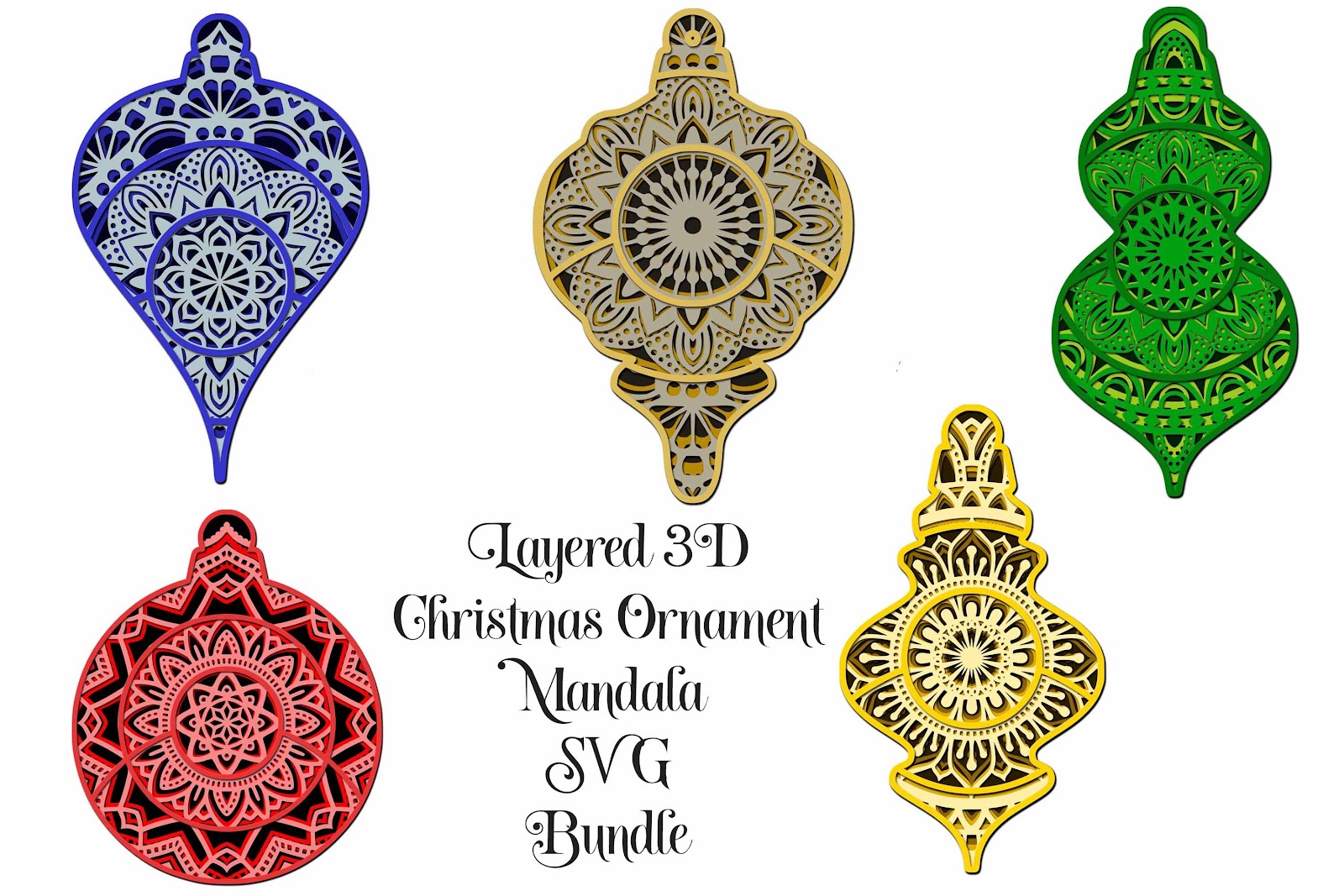 Mandala Christmas Tree Svg For Cricut - Free Layered SVG Files