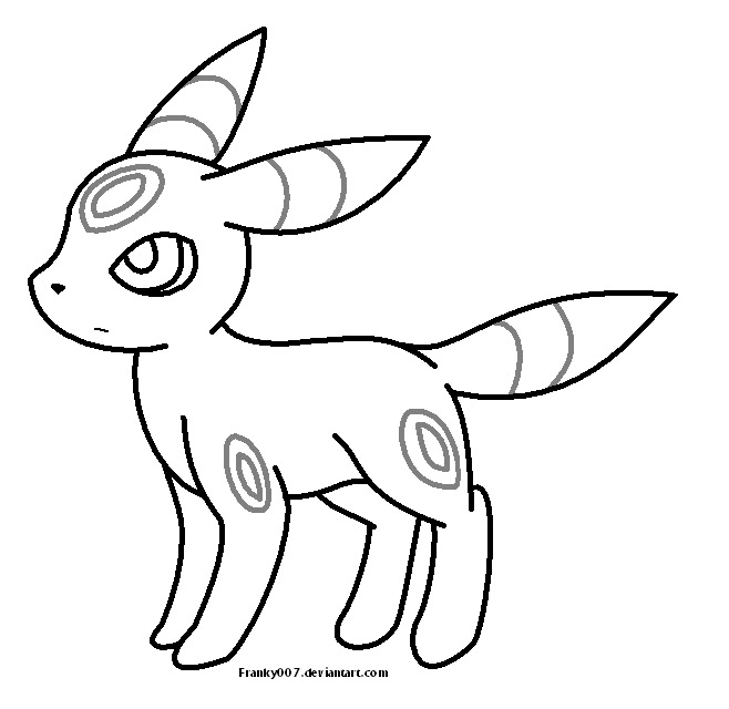 Cute Umbreon Coloring Pages