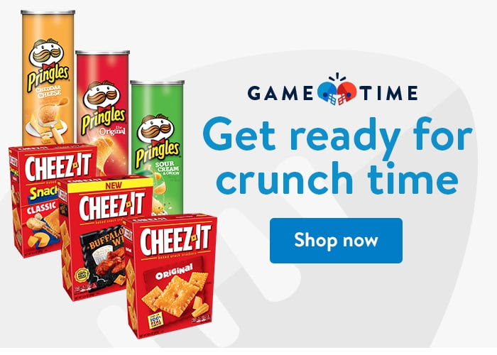 Get ready for crunch time - Shop for snacks