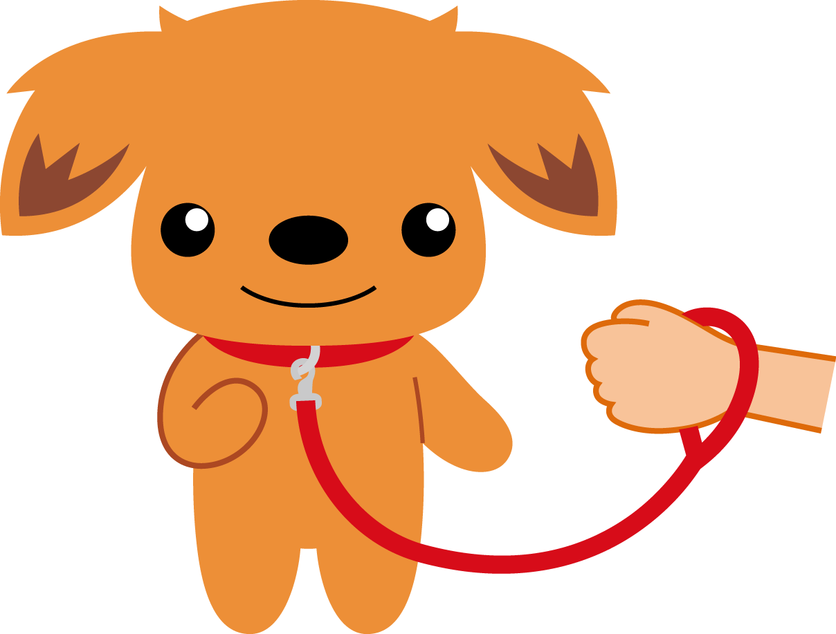 かわいい動物画像 最高犬 散歩 イラスト 無料