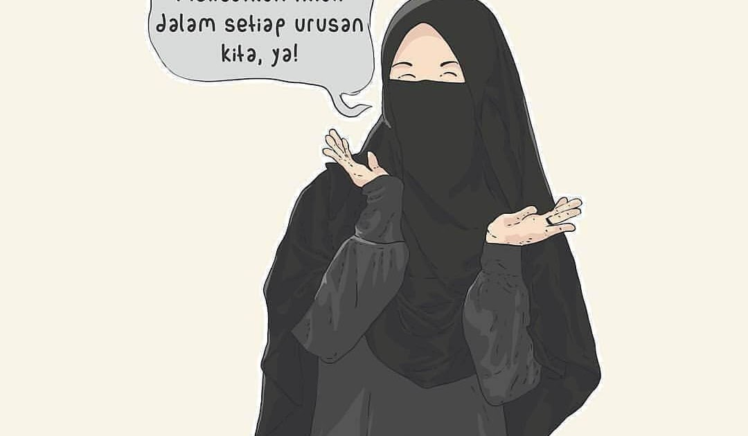 Concept 12 Gambar Kartun Muslimah Bercadar Hitam Viral 