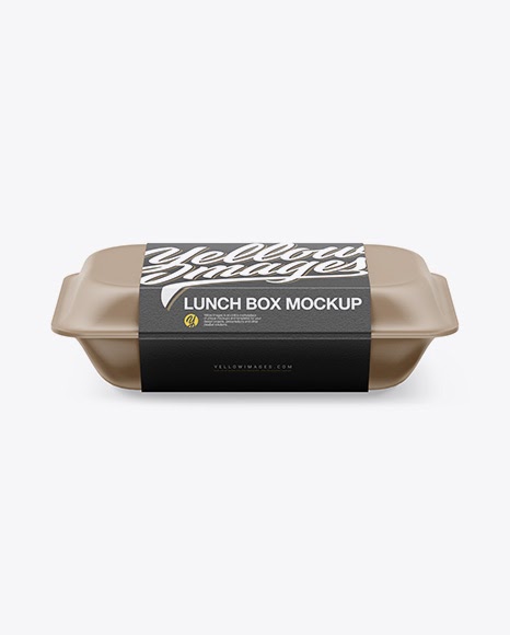 Download Lunch Box Mockup - Front View (High-Angle Shot) Packaging ...