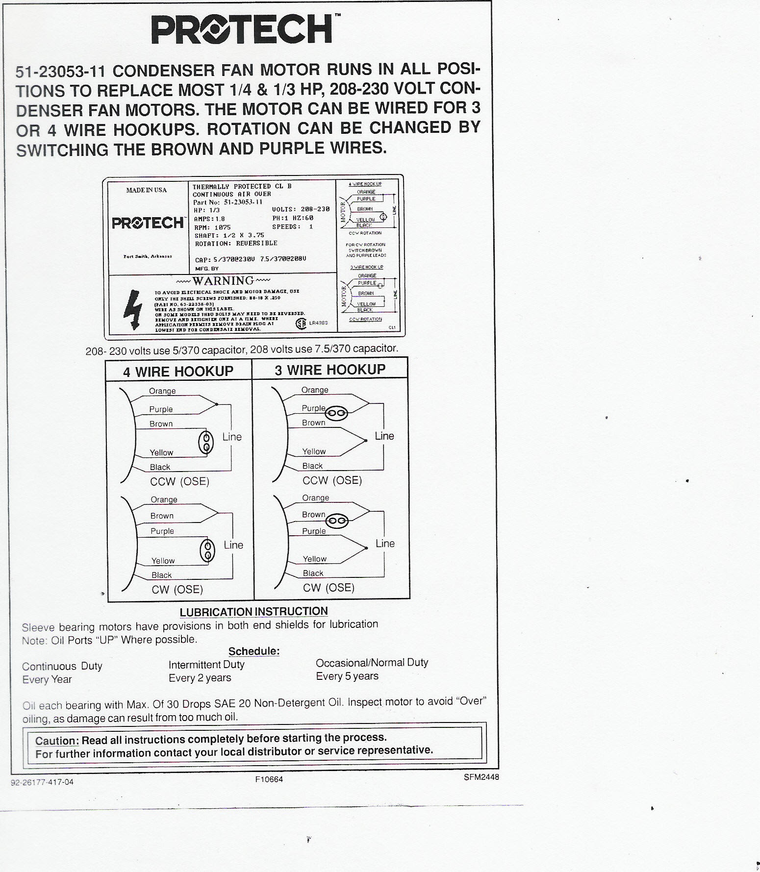 All circuits are the same : Rheem Ruud Condenser Fan Motor 51 23053 11 Wiring Diagram