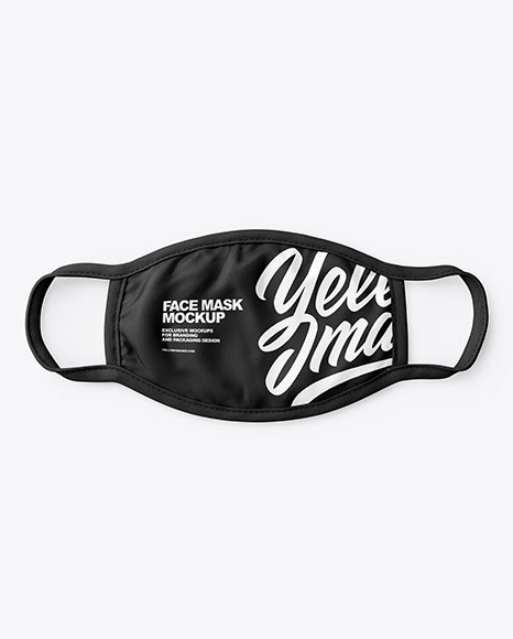 Download Black Mask Mockup Free - Face Mask Mockup In Apparel ...