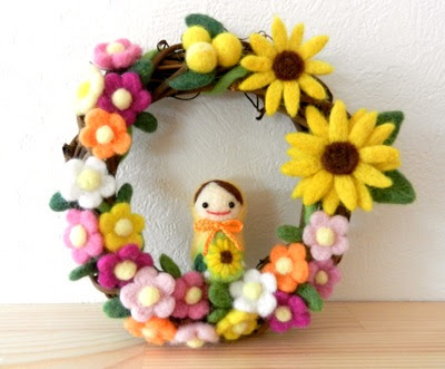 最高のフェルト 花 リース 作り方 すべての美しい花の画像