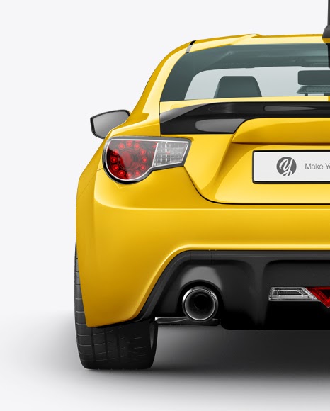 Download Toyota GT86 PSD Mockup Back View