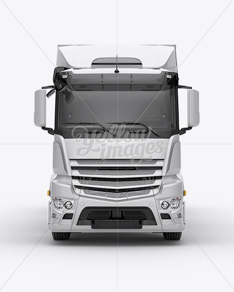 Download Download Refrigerator Truck HQ Mockup Front View PSD