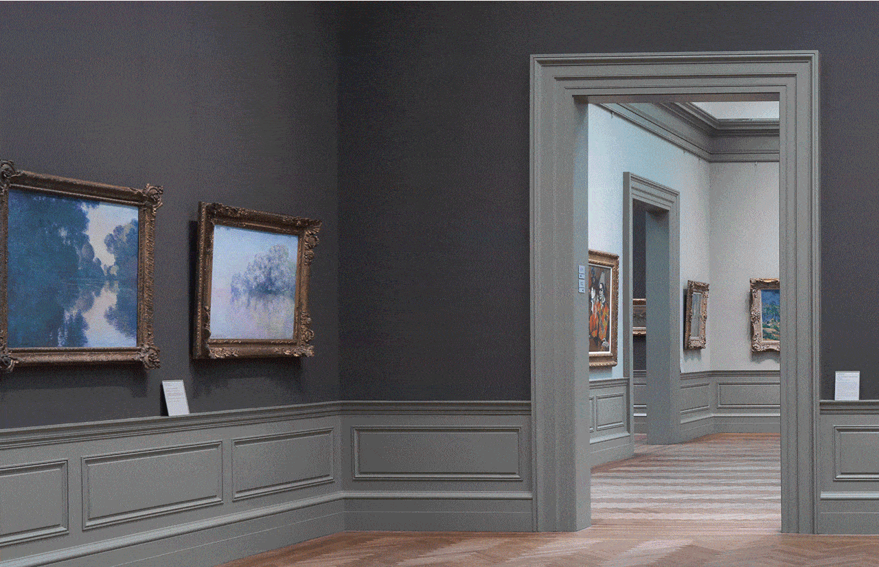 The Met's galleries of Impressionist and Post-Impressionist paintings, featuring Monet's Water Lilies (1916–19)
