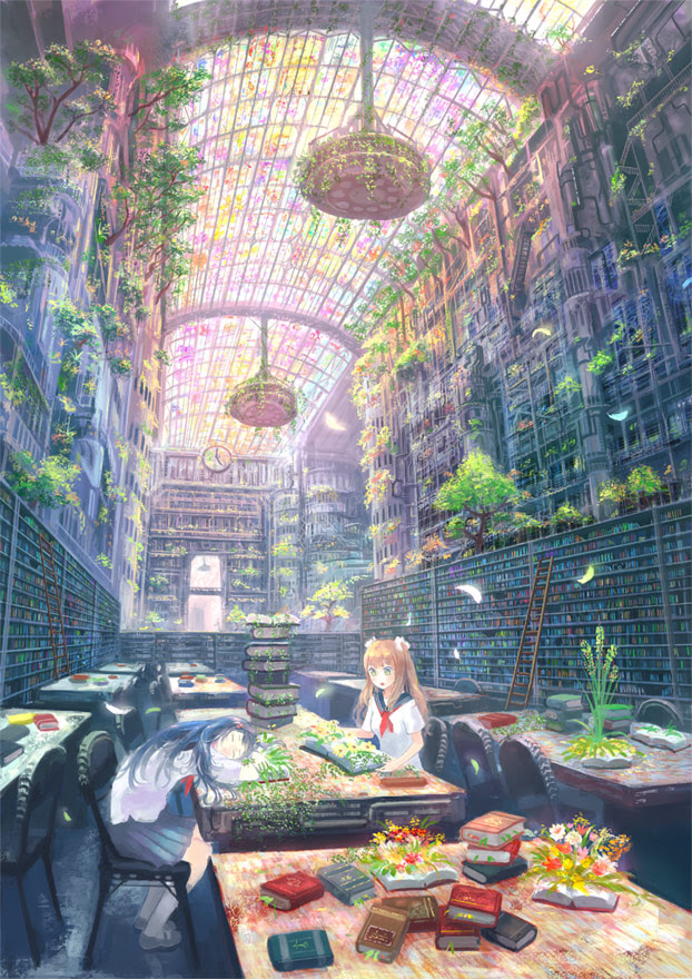新着図書館 イラスト 綺麗 日本のイラスト