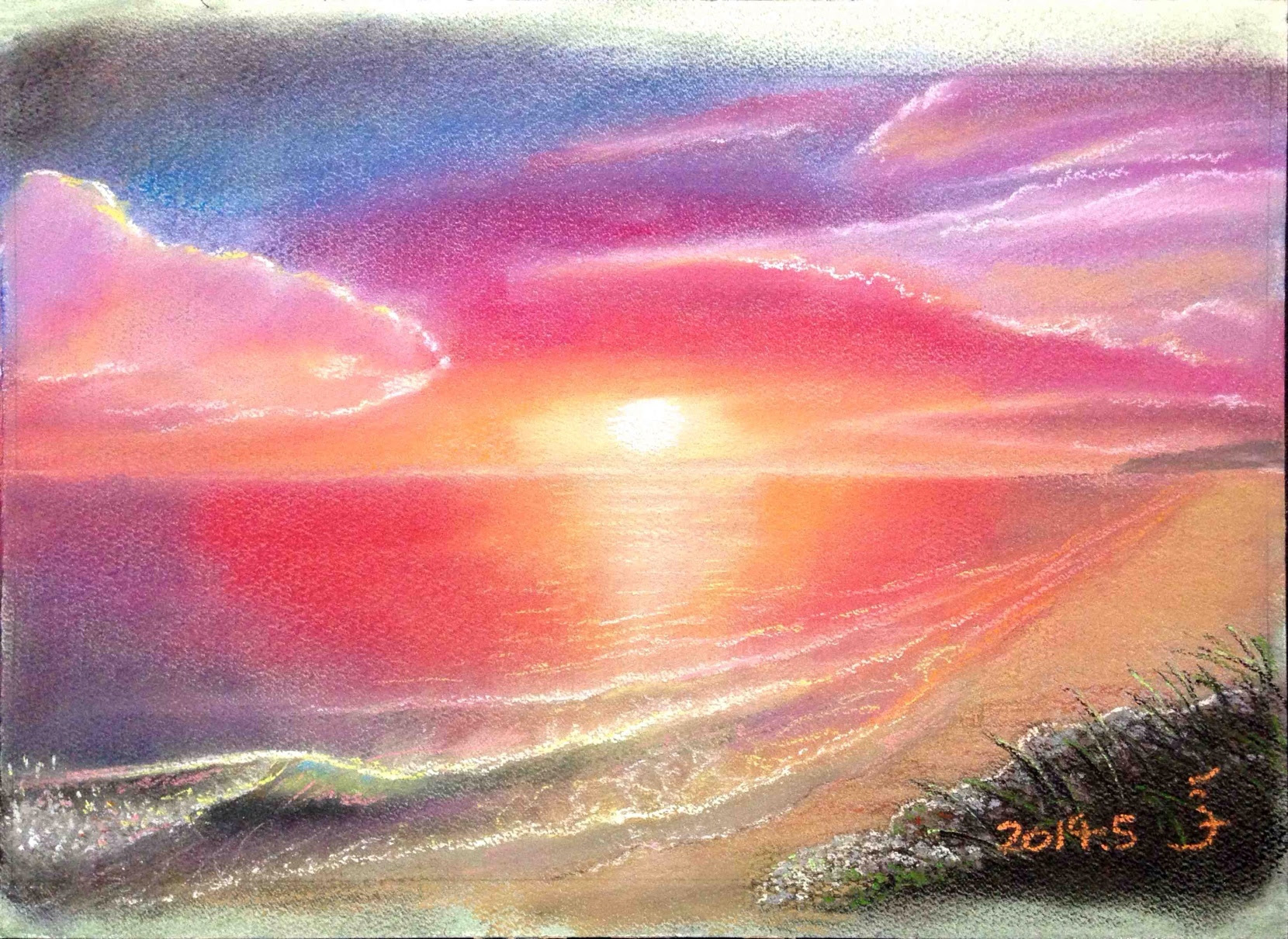 無料印刷可能夕日 海 イラスト 描き方 ただのディズニー画像