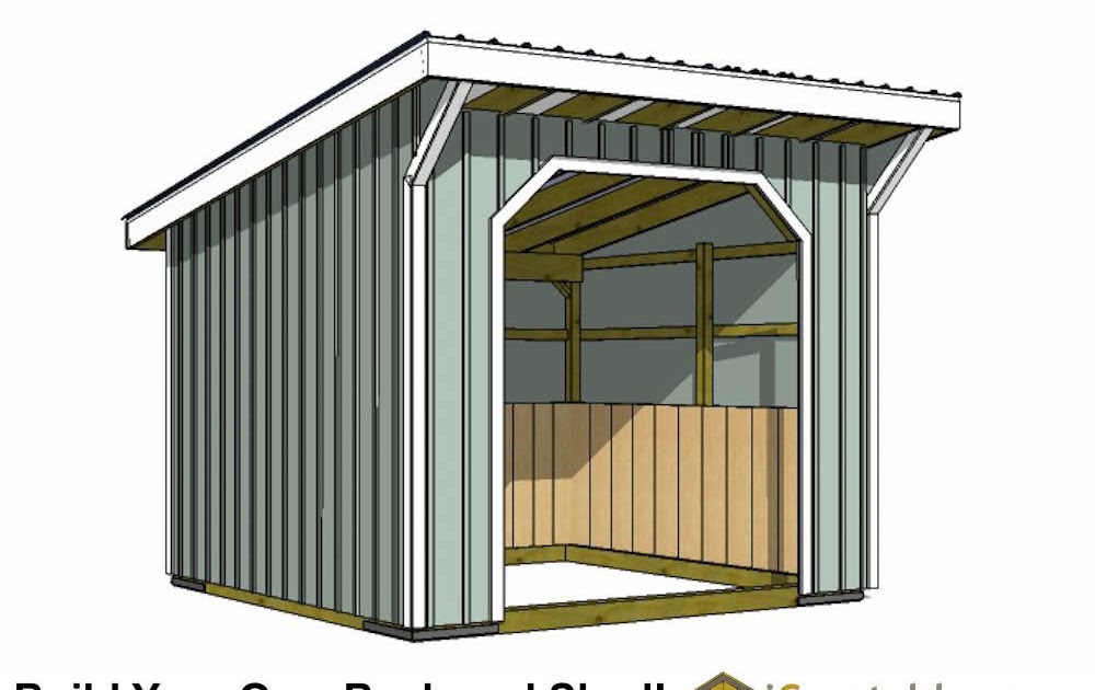 horse loafing shed plans how to build diy by