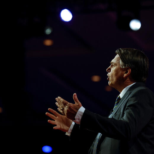 Jair Bolsonaro, former President of Brazil, arrives to speak at the Conservative Political Action Conference (CPAC) at Gaylord National Convention Center in National Harbor, Maryland, U.S., March 4, 2023. REUTERS/Evelyn Hockstein