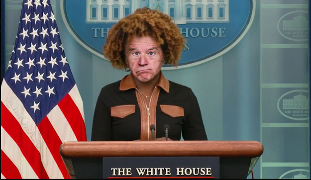 Silly photo of Biden as Press Secretary.