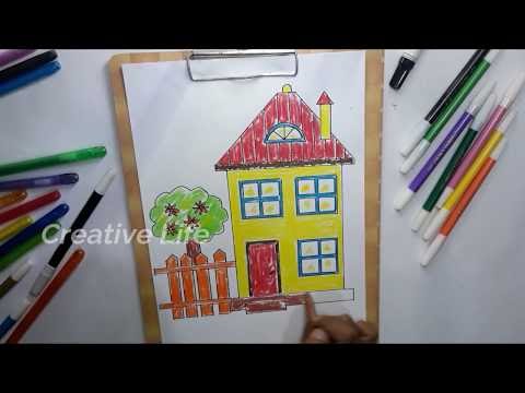 Cara Membuat Gambar Rumah Untuk Anak Tk