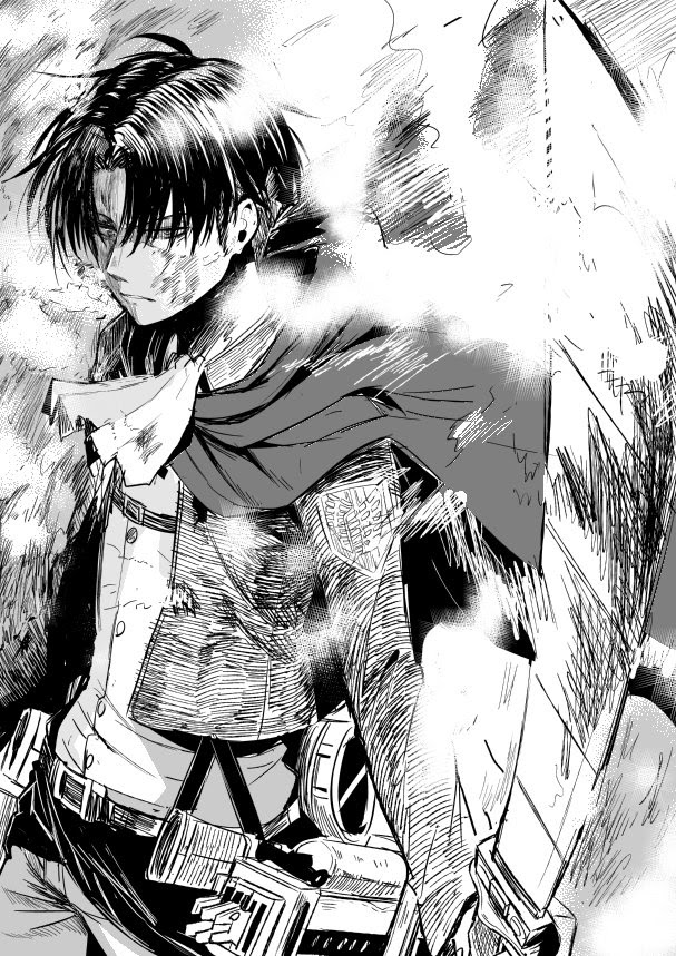 無料イラスト画像 ベスト50 進撃の巨人 リヴァイ イラスト かっこいい