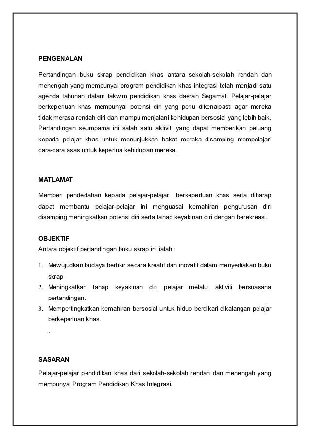 Format Buku Skrap Sekolah Rendah - Healthy Body Free Mind