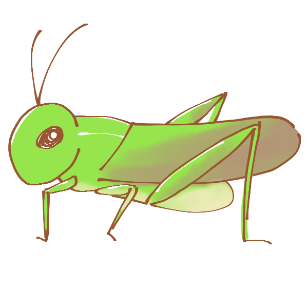 かわいいディズニー画像 最高簡単 バッタ イラスト かわいい
