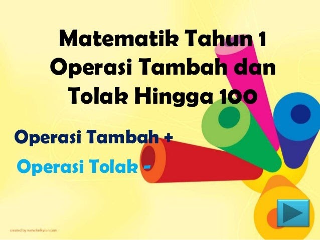 Soalan Matematik Operasi Tambah Tahun 1 - Persoalan u