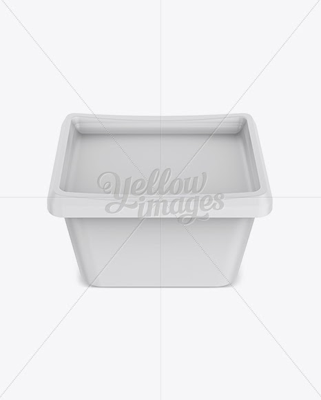 Download Download 500g Matte Butter Tub Mockup - Front View (High-Angle Shot) PSD