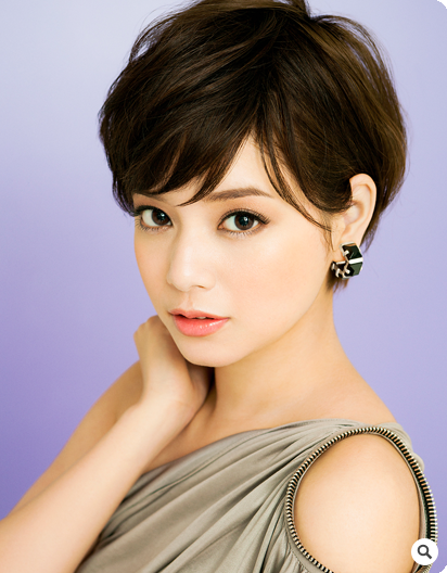 ユニークショート 芸能人 女優 無料のヘアスタイル画像
