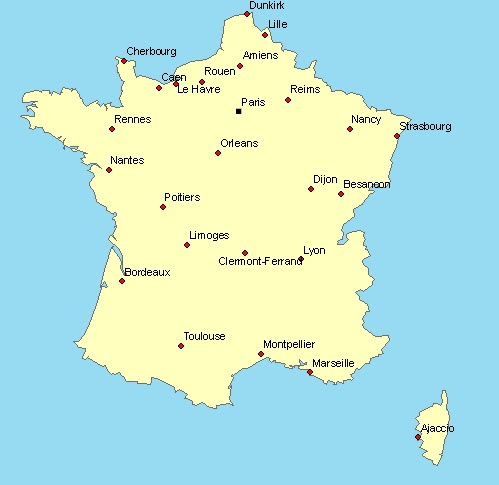 Fond de carte france villes. Cartes De France