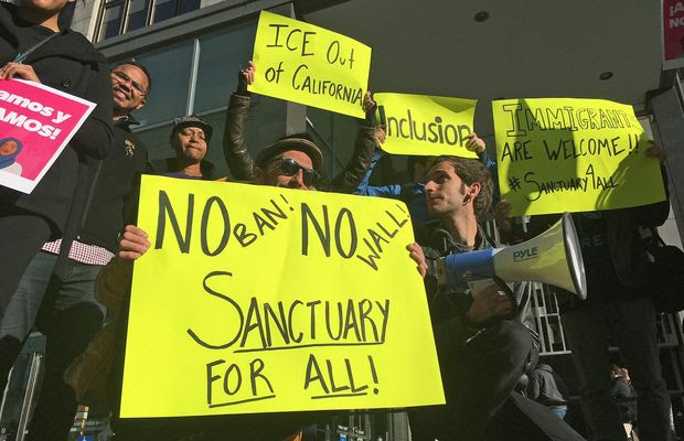 Supporters of sanctuary cities are finding friendly locales. The Federation for American Immigration Reform counts 564 states and municipalities that refuse cooperation with federal immigration authorities, up more than 200 since President Trump took office. (Associated Press)